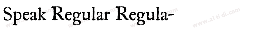 Speak Regular Regula字体转换